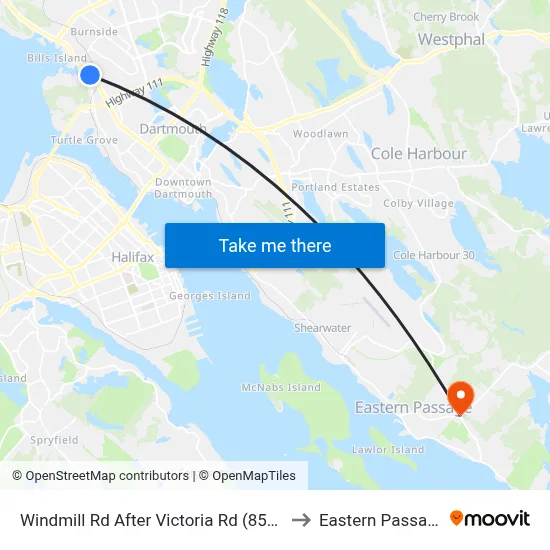 Windmill Rd After Victoria Rd (8514) to Eastern Passage map