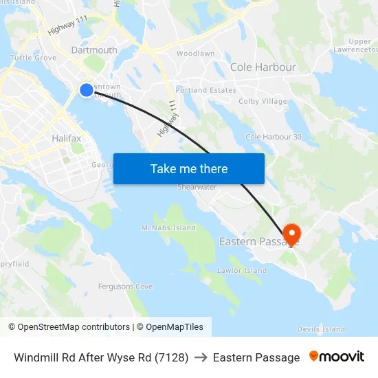 Windmill Rd After Wyse Rd (7128) to Eastern Passage map