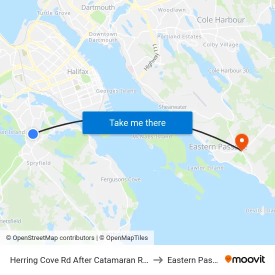 Herring Cove Rd After Catamaran Rd (6852) to Eastern Passage map