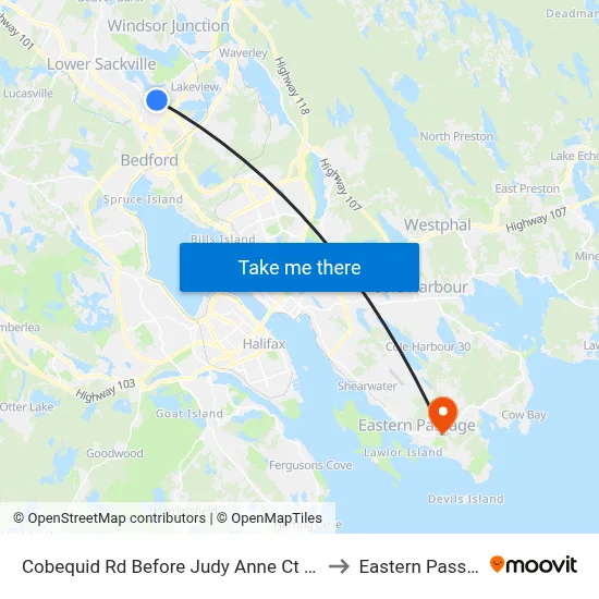 Cobequid Rd Before Judy Anne Ct (6443) to Eastern Passage map