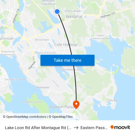 Lake Loon Rd After Montague Rd (7099) to Eastern Passage map