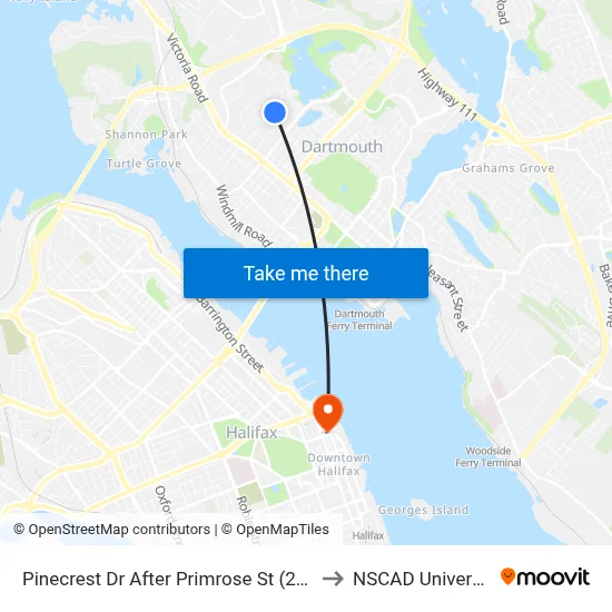 Pinecrest Dr After Primrose St (2369) to NSCAD University map