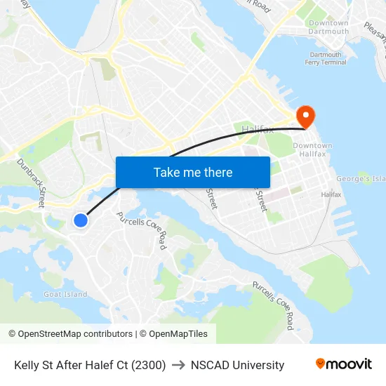 Kelly St After Halef Ct (2300) to NSCAD University map