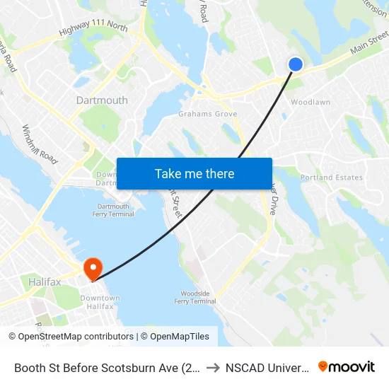 Booth St Before Scotsburn Ave (2004) to NSCAD University map