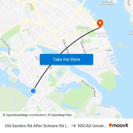 Old Sambro Rd After Schnare Rd (2210) to NSCAD University map