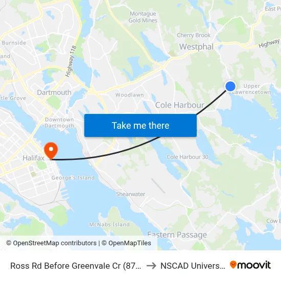 Ross Rd Before Greenvale Cr (8761) to NSCAD University map