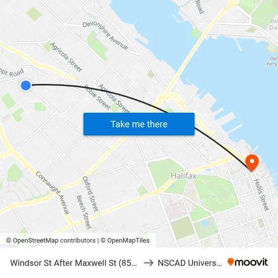 Windsor St After Maxwell St (8549) to NSCAD University map
