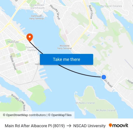 Main Rd After Albacore Pl (8019) to NSCAD University map