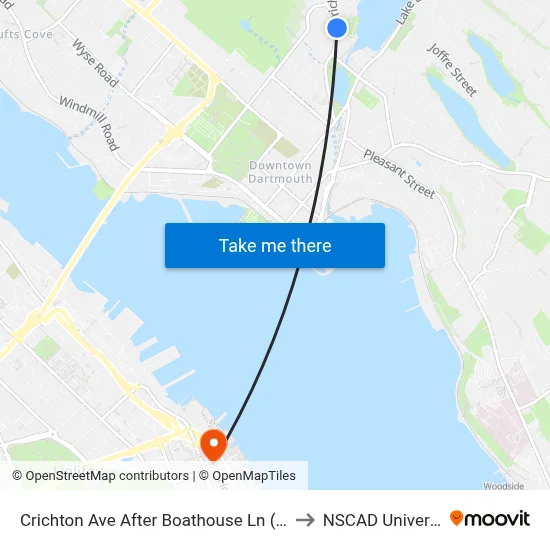Crichton Ave After Boathouse Ln (6534) to NSCAD University map