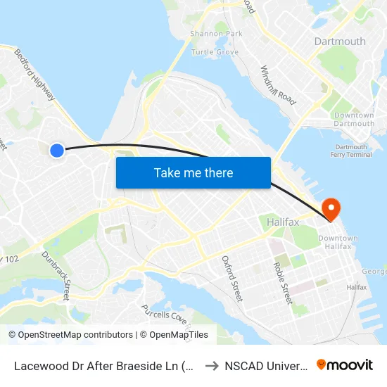 Lacewood Dr After Braeside Ln (7065) to NSCAD University map
