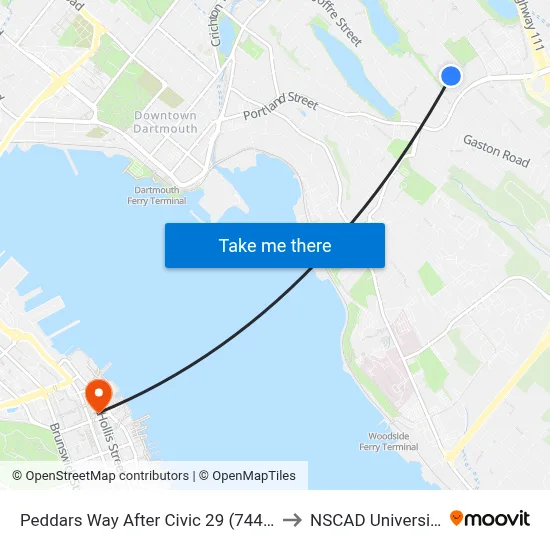 Peddars Way After Civic 29 (7441) to NSCAD University map