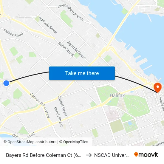 Bayers Rd Before Coleman Ct (6193) to NSCAD University map