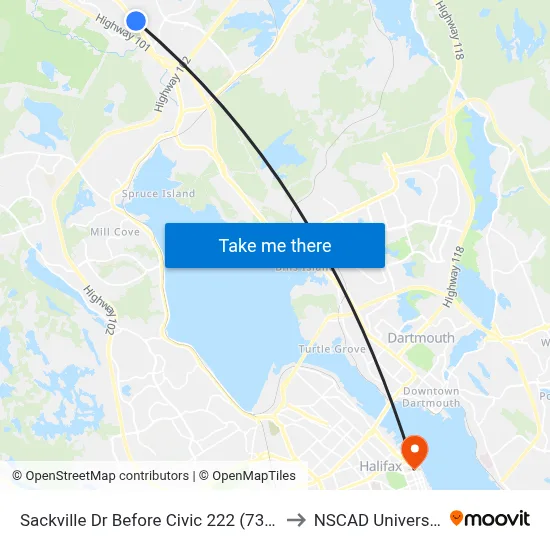 Sackville Dr Before Civic 222 (7330) to NSCAD University map