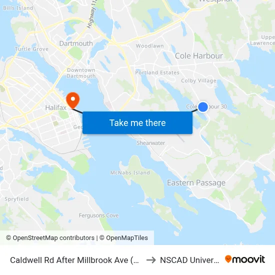 Caldwell Rd After Millbrook Ave (6342) to NSCAD University map