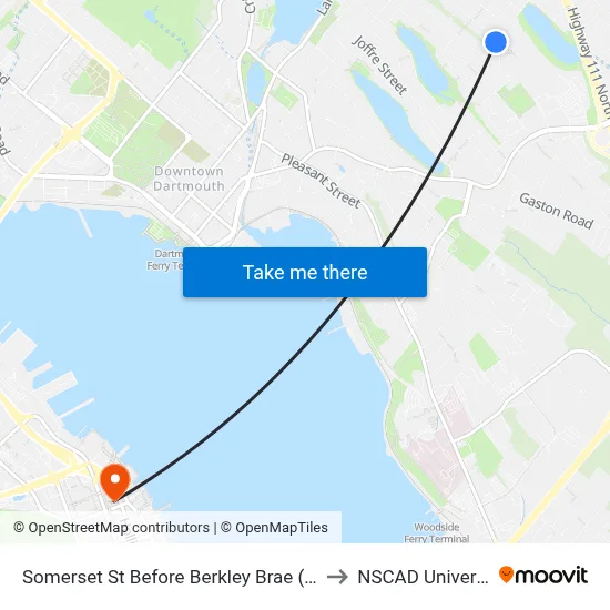 Somerset St Before Berkley Brae (8289) to NSCAD University map