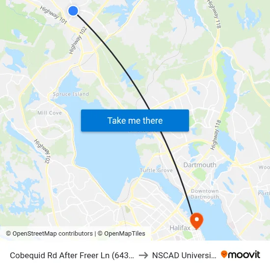 Cobequid Rd After Freer Ln (6434) to NSCAD University map