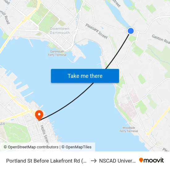 Portland St Before Lakefront Rd (8059) to NSCAD University map