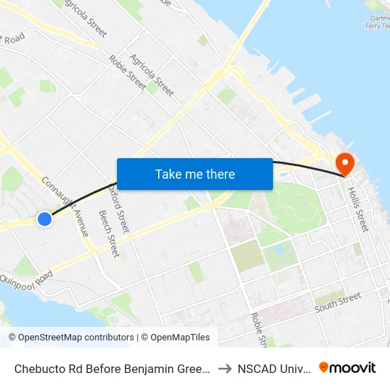 Chebucto Rd Before Benjamin Green Dr (6403) to NSCAD University map