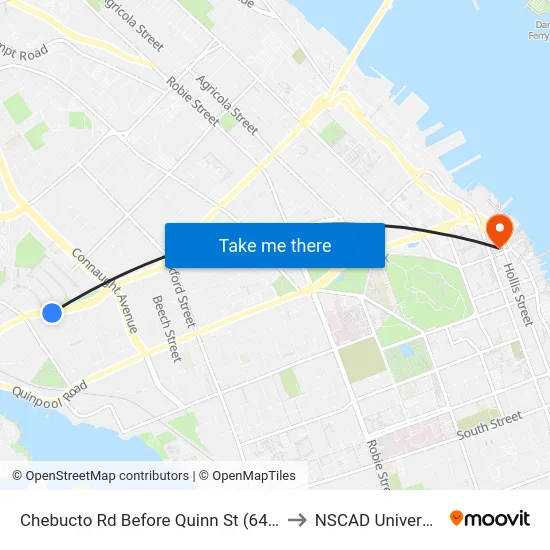 Chebucto Rd Before Quinn St (6409) to NSCAD University map