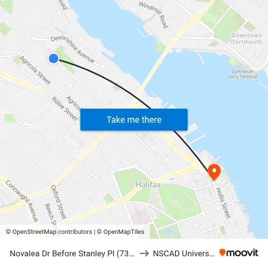 Novalea Dr Before Stanley Pl (7365) to NSCAD University map
