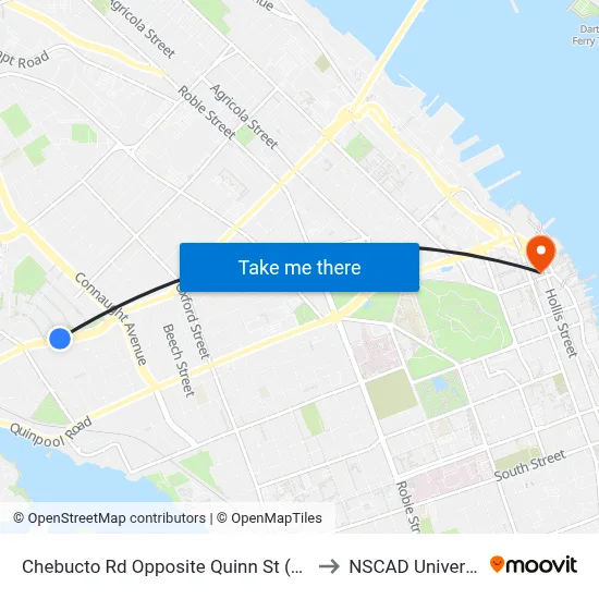 Chebucto Rd Opposite Quinn St (6414) to NSCAD University map