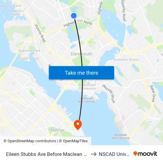 Eileen Stubbs Ave Before Maclean Ave (6641) to NSCAD University map