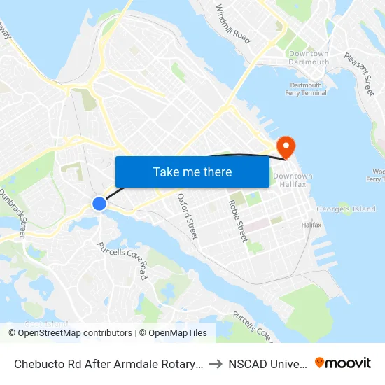 Chebucto Rd After Armdale Rotary (6399) to NSCAD University map