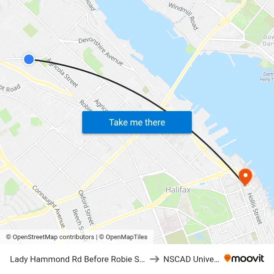 Lady Hammond Rd Before Robie St (7097) to NSCAD University map