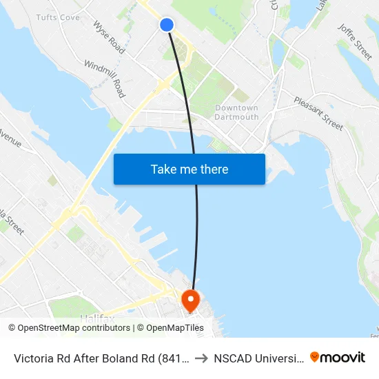 Victoria Rd After Boland Rd (8419) to NSCAD University map