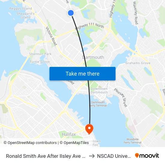 Ronald Smith Ave After Ilsley Ave (8241) to NSCAD University map