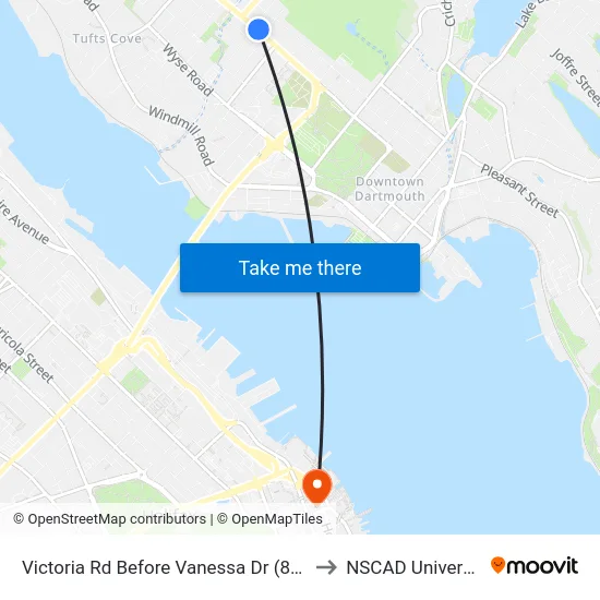 Victoria Rd Before Vanessa Dr (8428) to NSCAD University map