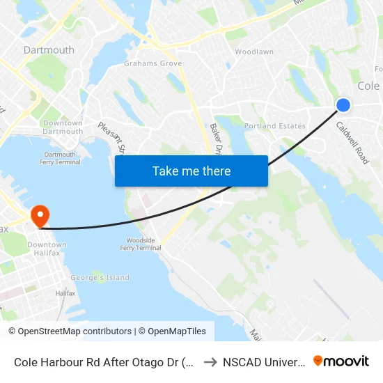 Cole Harbour Rd After Otago Dr (6478) to NSCAD University map