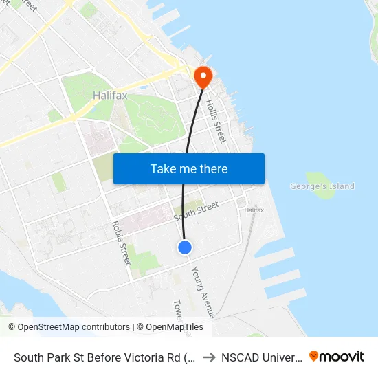 South Park St Before Victoria Rd (8314) to NSCAD University map