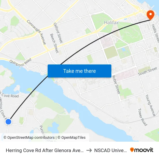 Herring Cove Rd After Glenora Ave (6860) to NSCAD University map