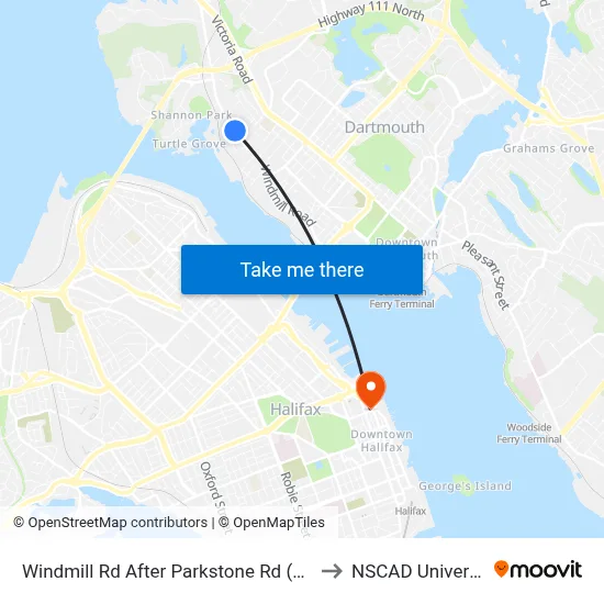 Windmill Rd After Parkstone Rd (8516) to NSCAD University map