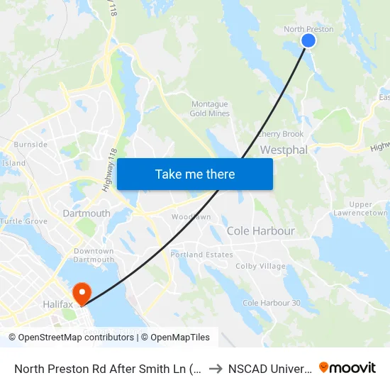 North Preston Rd After Smith Ln (7116) to NSCAD University map