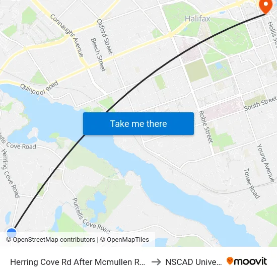 Herring Cove Rd After Mcmullen Rd (6870) to NSCAD University map