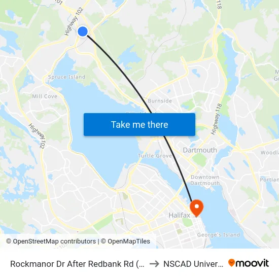 Rockmanor Dr After Redbank Rd (8226) to NSCAD University map