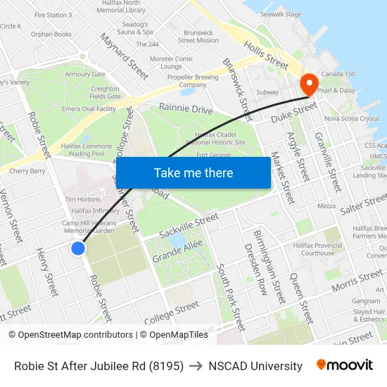 Robie St After Jubilee Rd (8195) to NSCAD University map