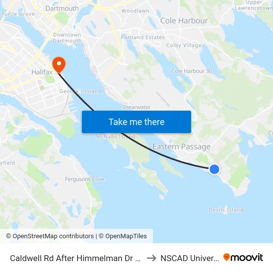 Caldwell Rd After Himmelman Dr (6334) to NSCAD University map