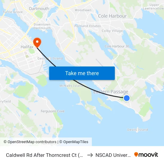 Caldwell Rd After Thorncrest Ct (6337) to NSCAD University map