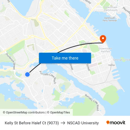 Kelly St Before Halef Ct (9073) to NSCAD University map