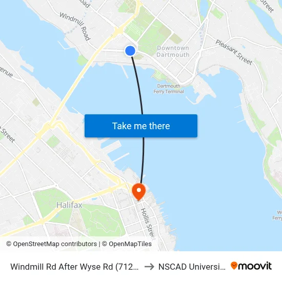 Windmill Rd After Wyse Rd (7128) to NSCAD University map