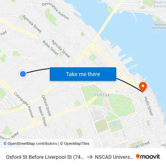 Oxford St Before Liverpool St (7416) to NSCAD University map