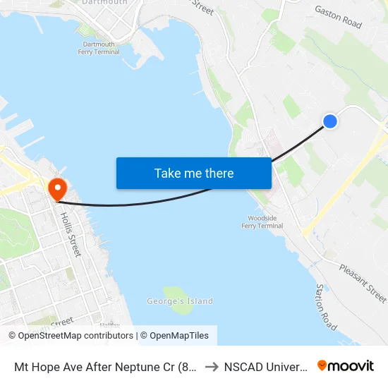 Mt Hope Ave After Neptune Cr (8893) to NSCAD University map