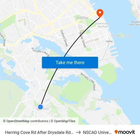 Herring Cove Rd After Drysdale Rd (6858) to NSCAD University map