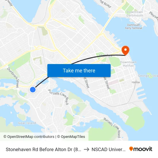 Stonehaven Rd Before Alton Dr (8800) to NSCAD University map