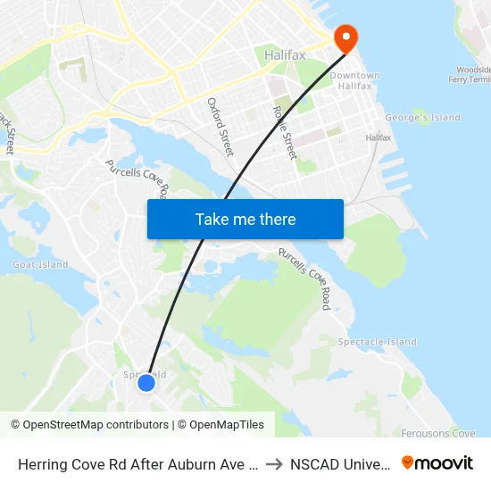 Herring Cove Rd After Auburn Ave (6875) to NSCAD University map