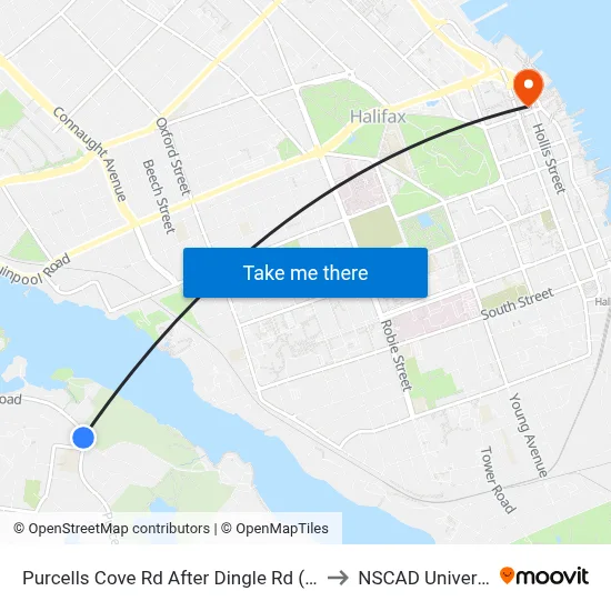 Purcells Cove Rd After Dingle Rd (8118) to NSCAD University map