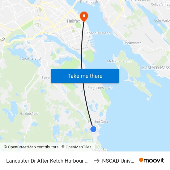 Lancaster Dr After Ketch Harbour Rd (7122) to NSCAD University map